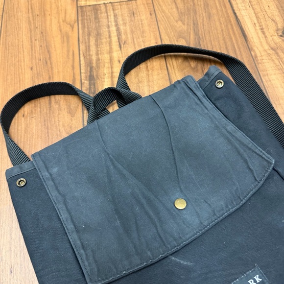 J.Stark Sentinel Backpack Waxed Canvas Flap Bag Black Made in USA - Picture 3 of 8